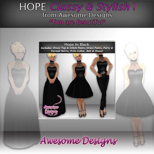 *Awesome Designs Hope In Black