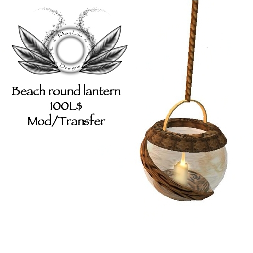 MayLou Designs - Beach round lantern