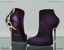 !Rebel Hope - Alexis Mesh Ankle Boots Purple