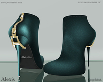 !Rebel Hope - Alexis Mesh Ankle Boots Cyan