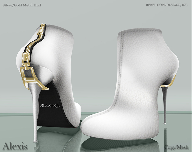 !Rebel Hope - Alexis Mesh Ankle Boots White
