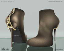 !Rebel Hope - Alexis Mesh Ankle Boots Pewter