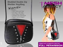 Studded Handbag Zip sholder Handbag "Kenzi"- FULL PERM
