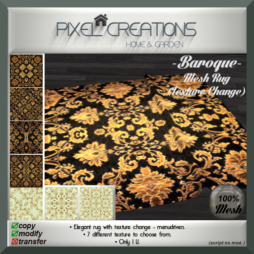 [PC] BAROQUE - MESH RUG (Texture change) (Boxed)