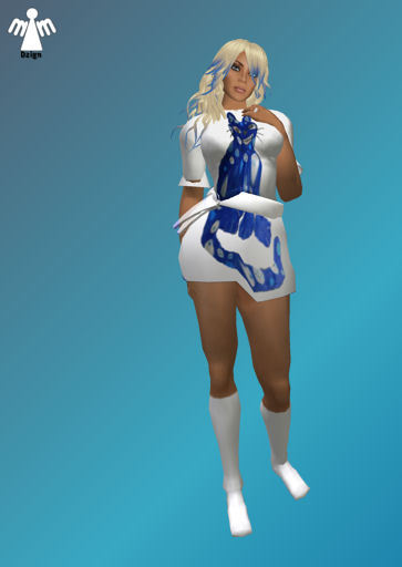 MM Singer Dress Blue Cat
