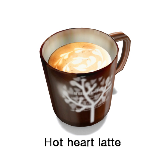 Hot heart latte B