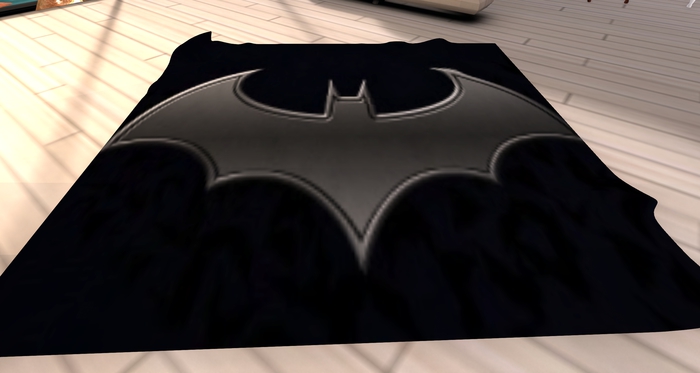 Batman Rug (Silver Bat Symbol) *Mars Designs*