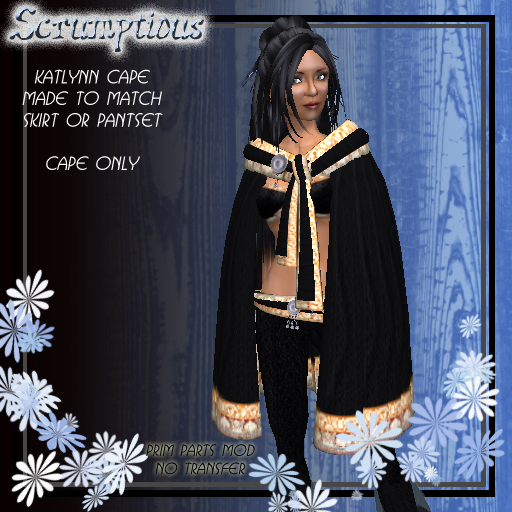 Scrumptious Katlynn Cape Black