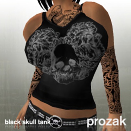 PROZAK - Black skull tank