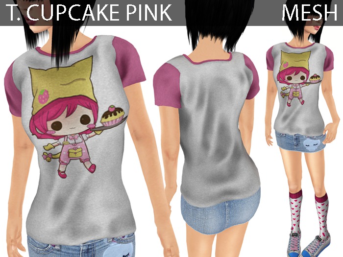 T Shirt Cupcake Pink - Mesh