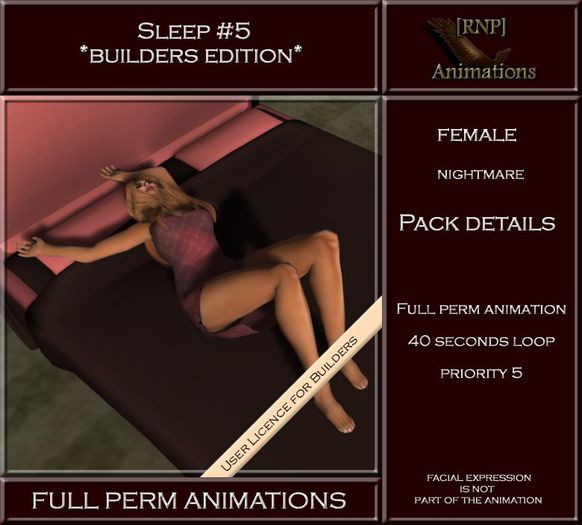 [RNP] Sleep #5 - Female - Full Perm Animation