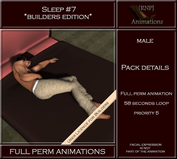 [RNP] Sleep #7 - Male - Full Perm Animation