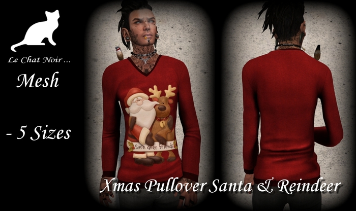 >.< LCN . Xmas Pullover Santa & Reindeer