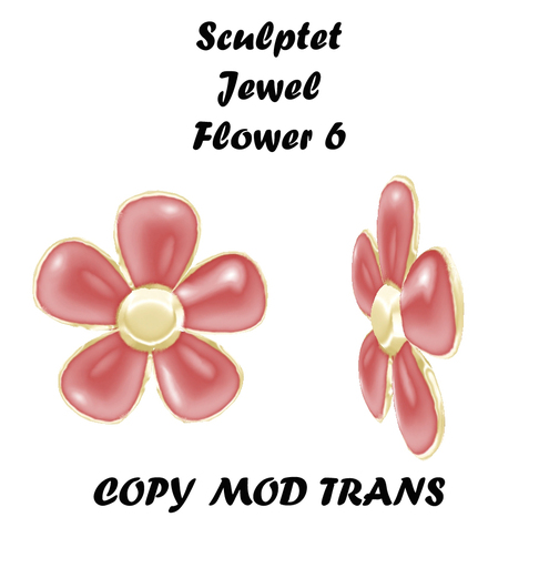 Sculpted Accessory Jewel Flower 6