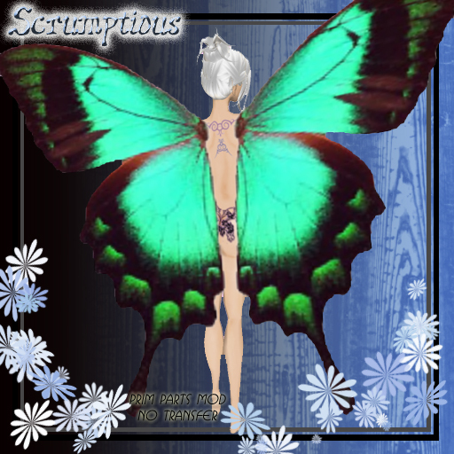 Scrumptious Wonderous Green Butterfly Wings