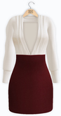 !Rebel Hope - Kourtney Linen Mesh Dress Red