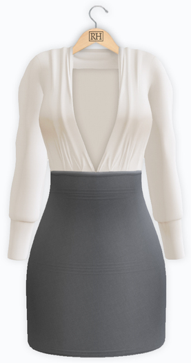 !Rebel Hope - Kourtney Linen Mesh Dress Gray
