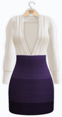 !Rebel Hope - Kourtney Mesh Bandage Dress Plum