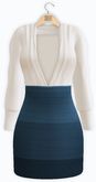 !Rebel Hope - Kourtney Mesh Bandage Dress Blue