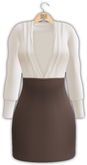 !Rebel Hope - Kourtney Linen Mesh Dress Tan