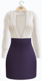 !Rebel Hope - Kourtney Linen Mesh Dress Plum