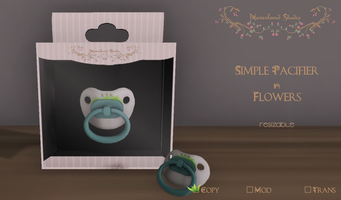 Neverland - Simple Pacifier - Flowers & Grass
