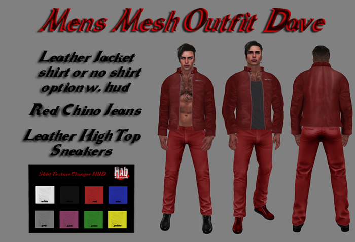Mens Mesh Outfit "Dave" red