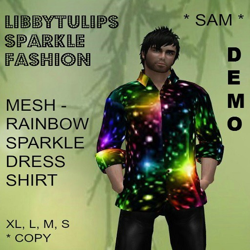 * Sam * DEMO Sparkle Dress Shirt - Mesh - boxed