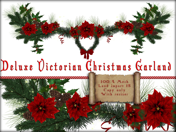 Boudoir Christmas -Victorian Christmas Garland