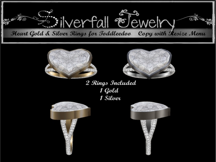 Heart Gold & Silver Rings for Toddleedoo