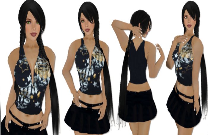 Black Skirt Set