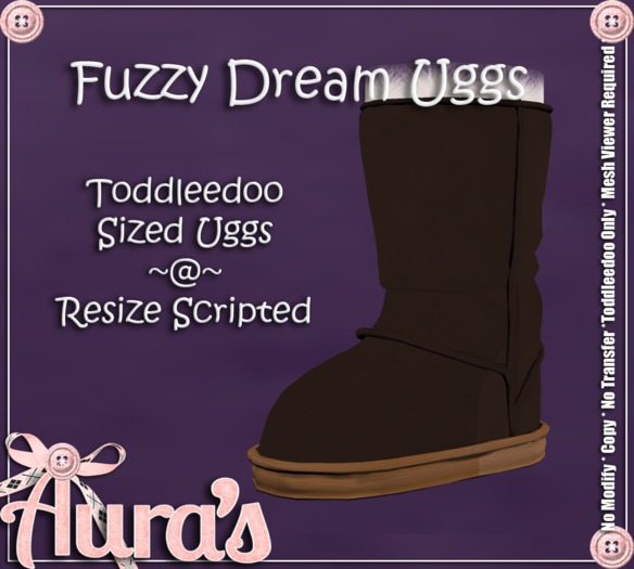 {Aura's} Fuzzy Dream Uggs {Brown}  for Toddleedoo