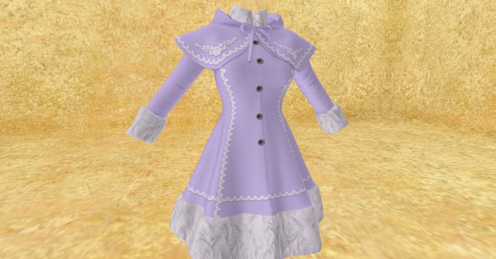 Winter Coat with Hood Lilac