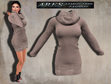 .:[LTR]:. Liz  Beige Roll Neck Dress