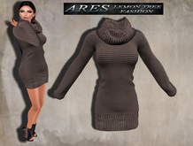 .:[LTR]:. Liz  Taupe  Roll Neck Dress