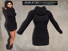 .:[LTR]:. Liz  Black Roll Neck Dress