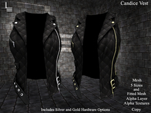 DE Designs - Candice Vest - Black Quilt