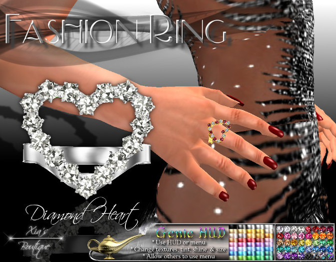 Fashion Ring - Diamond Heart