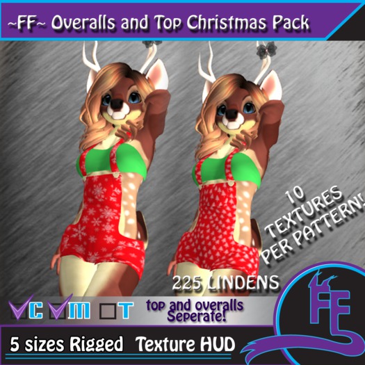 ~FF~ Overalls and Top Christmas Pack