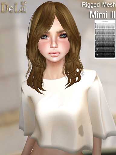 =DeLa*= Mesh Hair "Mimi II" Grays