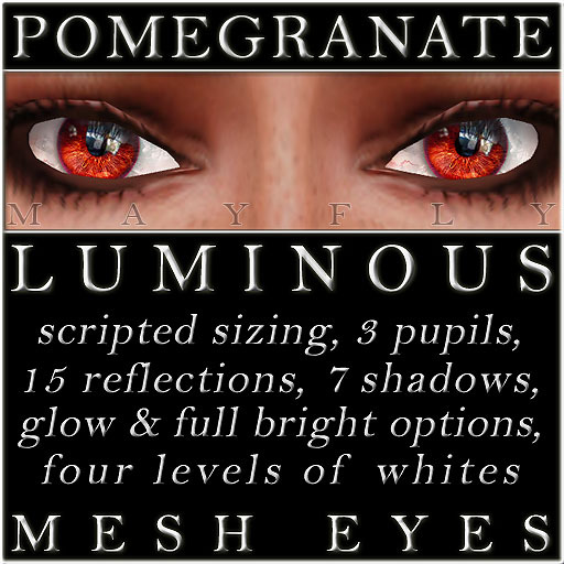Mayfly - Luminous - Mesh Eyes (Pomegranate)