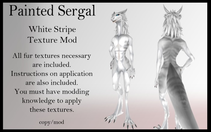 CCI - Painted Sergal Skin Mod White Striped