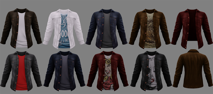 Mens Mesh Denim Jacket DEMO