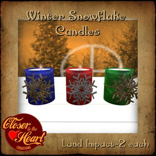 Wnter Snowflake Candle Set BOXED