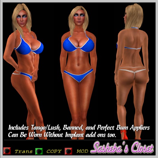 Fiona Bikini Blue  :Sasheba's Closet: