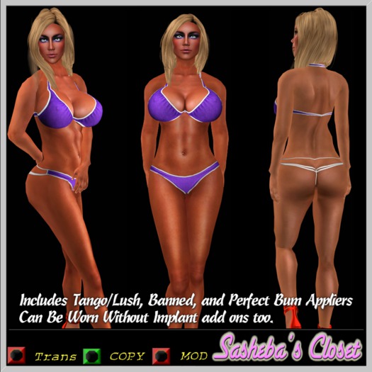 Fiona Bikini Purple :Sasheba's Closet: