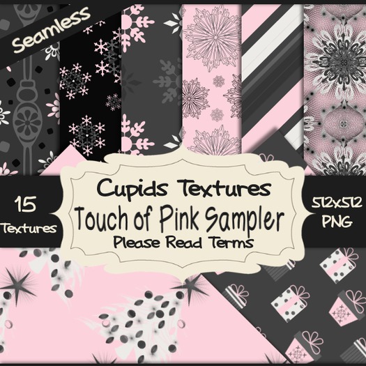 *Cupids Textures * 15 TOUCH OF PINK SAMPLER