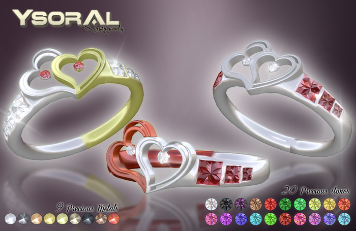 ~~ Ysoral ~~  .:Luxe Ring Eternal Love & Diamond  nano mesh:.(29 metal & precious stones) 