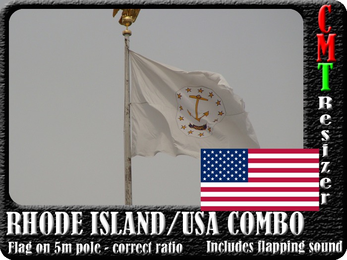 *TGA* Rhode Island-USA Flag Combo Pack 5m w/sound & Resizer