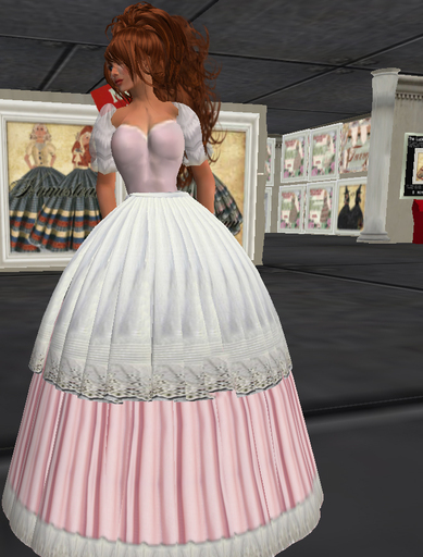 Shabby Chic White Apron with Lace fits Poofy Dresses